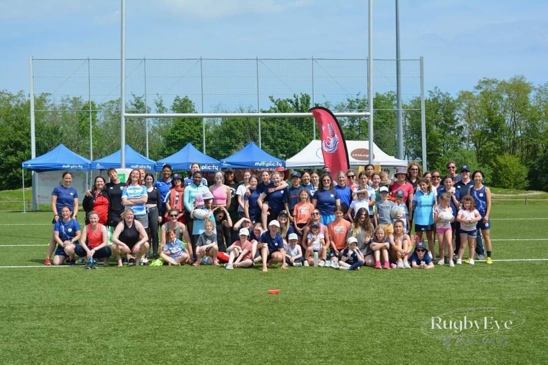 Participants in the Lëtzebuerg Rugby Ladies Day, held at the Boy Konen sports field in Luxembourg-Cessange, 12 May 2024. Photo: RugbyEye/Rugby Club Luxembourg