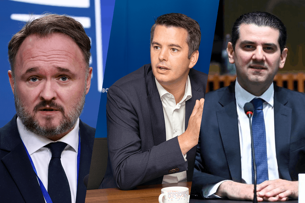 From left to right: the European Commissioner for Energy, Dan Jørgensen; the Minister for the Economy, SMEs, Energy and Tourism, Lex Delles, and the Cypriot Minister for Energy, Trade and Industry, Michael Damianos. Photos: Shutterstock/Romain Gamba/European Commission