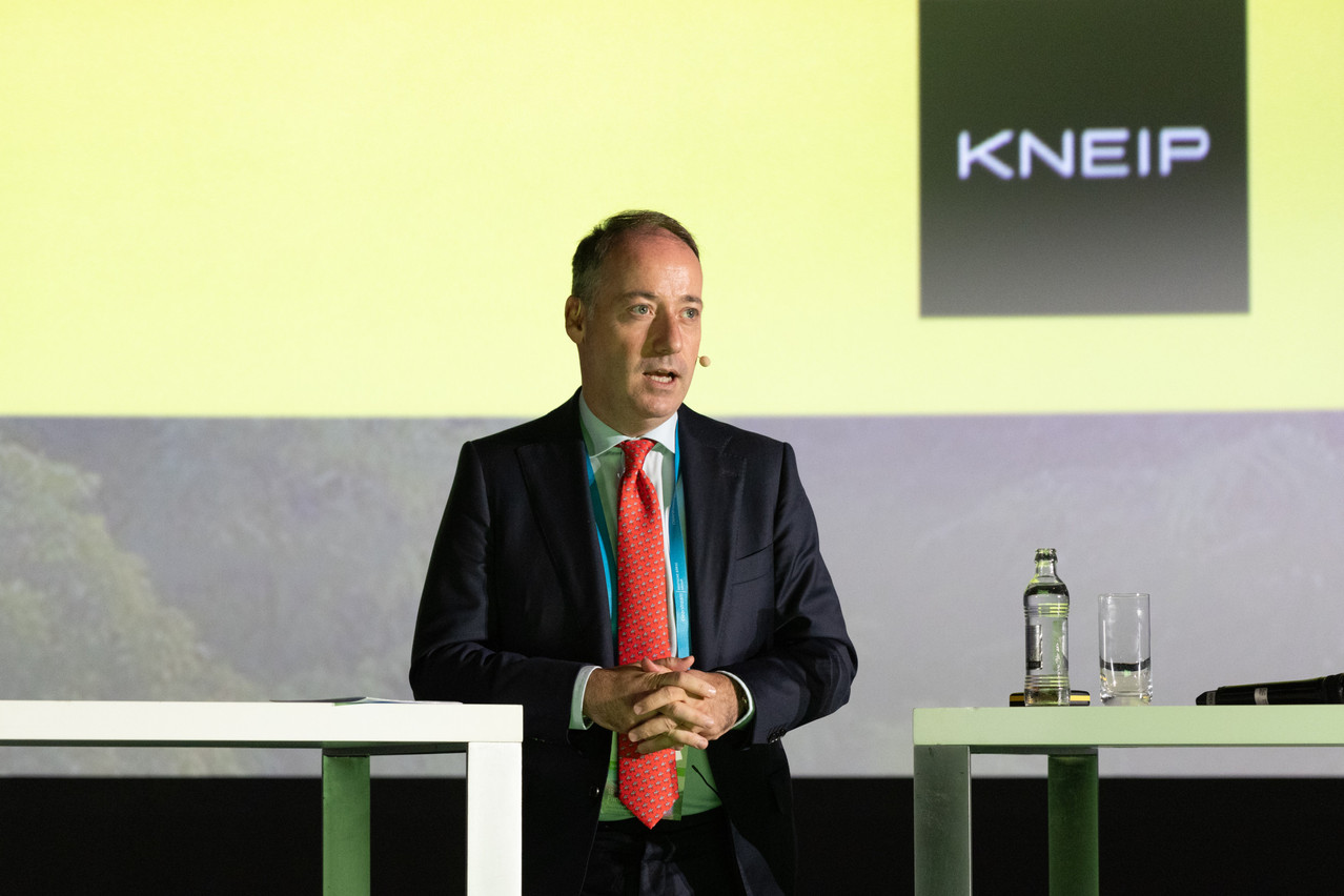 Enrique Sacau, CEO of Kneip, talked about data and regulations at the Clearstream Fund Summit on 12 October 2023 at the Kinepolis in Kirchberg. Photo: Romain Gamba/Maison Moderne