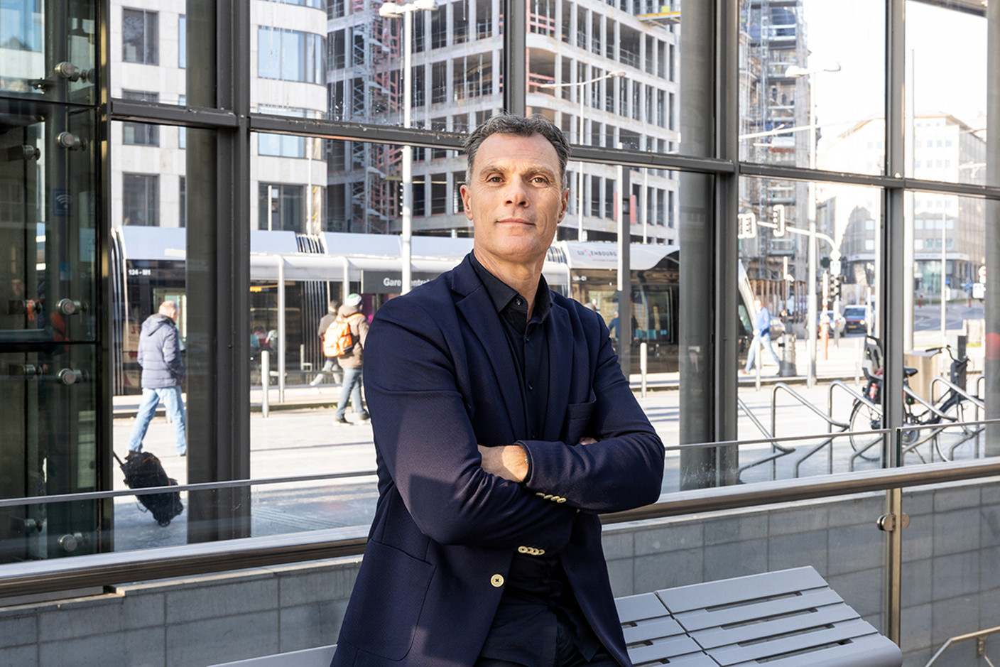 Arthur Meulman, CEO de jobs.lu, présente les résultats de l’enquête sur la satisfaction professionnelle des salariés au Luxembourg.  (Photo : Marie Russillo /Maison Moderne)