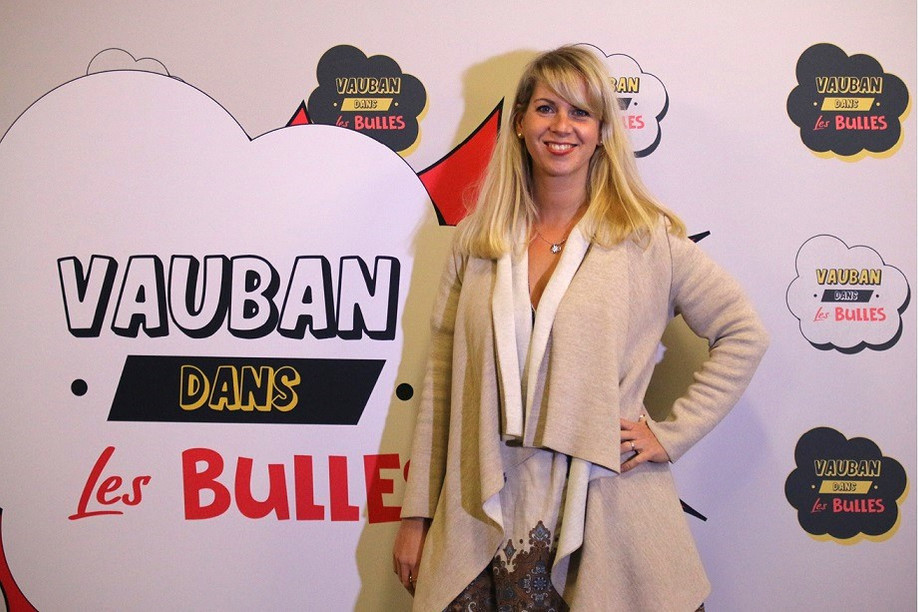 Miss Prickly, la dessinatrice de la fameuse BD «Animal Jack», a proposé une «battle dessinée» au public, suivie d’une séance de dédicaces lors de la précédente édition. (Photo: Vauban, École et Lycée français de Luxembourg)