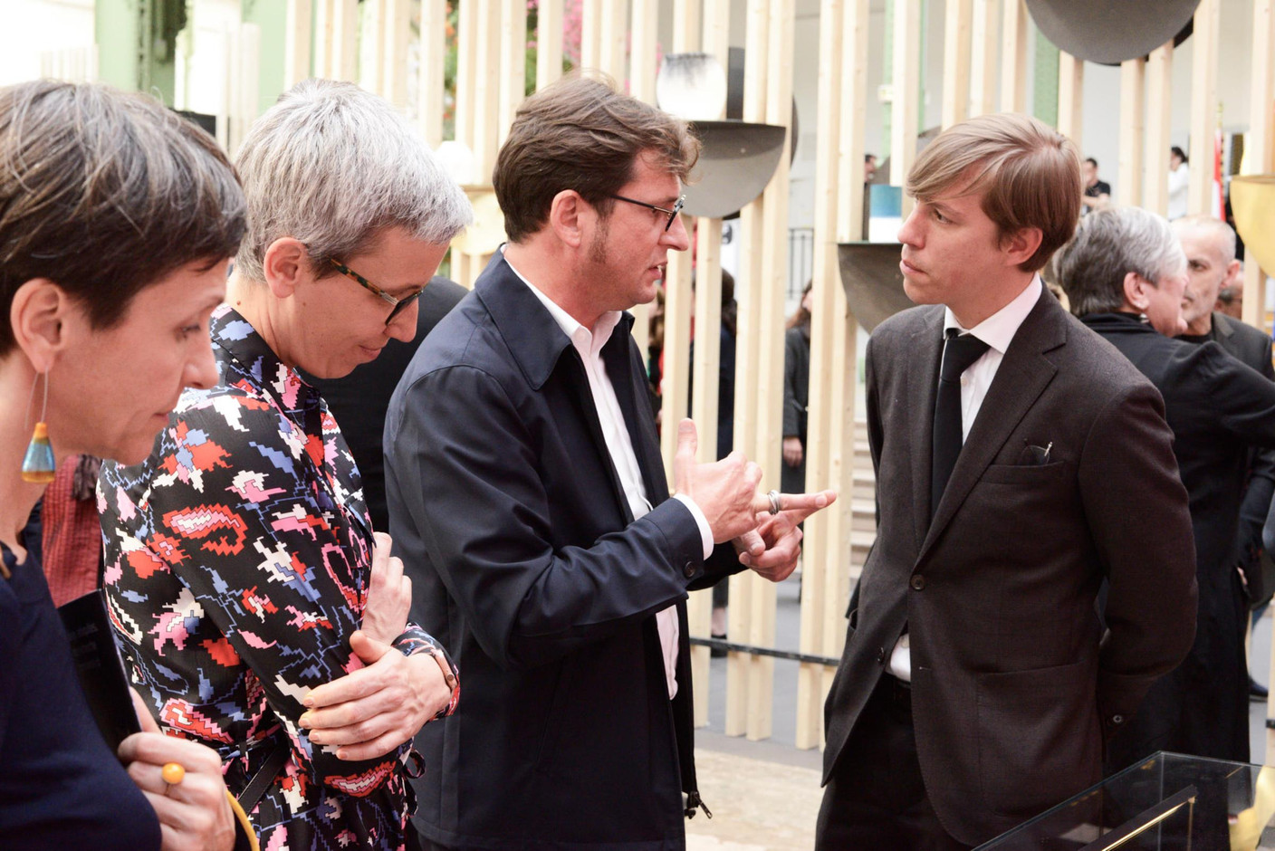 Sam Tanson (ministre de la Culture), Claude Schmitz et S.A.R. le Prince Louis. (Photo: Antoine Seiter)