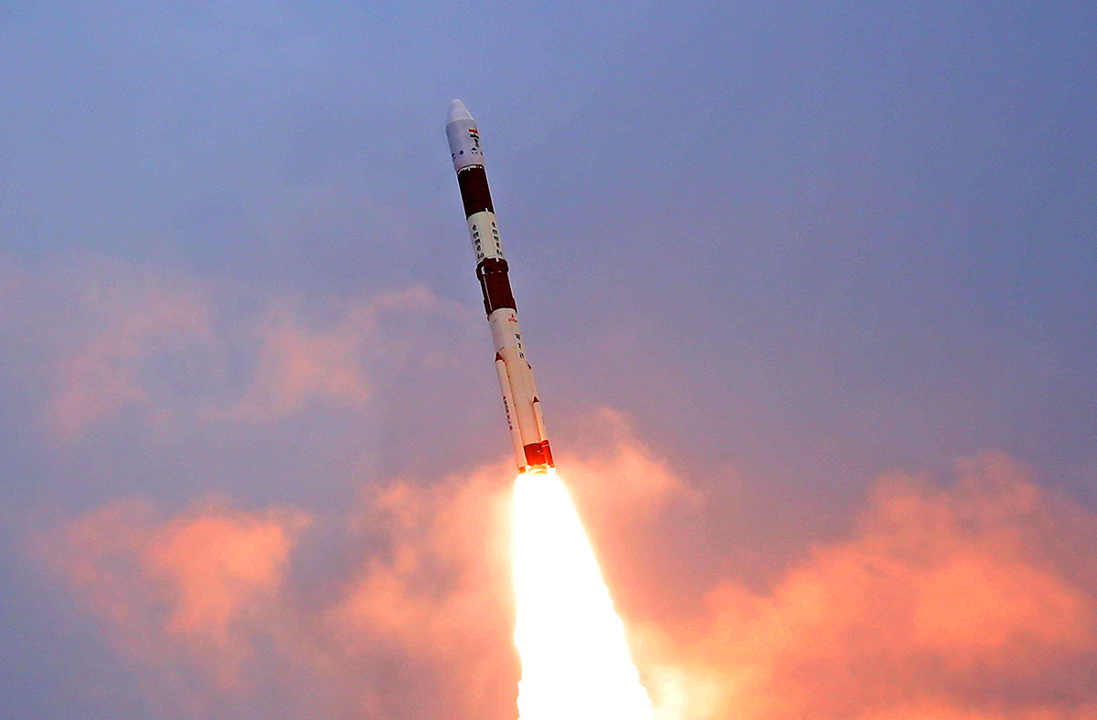 Les quatre satellites de Kleos ont été lancés depuis le centre spatial Satish Dhawan et ont été déployés à 575km de la Terre. (Photo: ISRO)