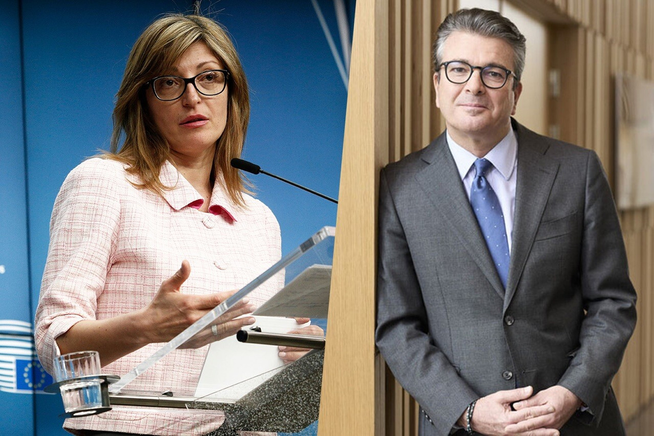Ekaterina Zaharieva is the Commissioner for Start-ups, Research and Innovation. Kasim Kutay, meanwhile, is the CEO of Novo Holdings. (Photos: Shutterstock, Novo Nordisk; layout: Paperjam)