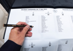 The local election ballot in Esch-sur-Alzette, 11 June 2023. Photo: Guy Wolff/Maison Moderne
