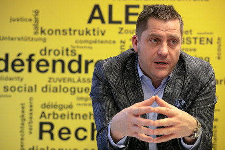 Le secrétaire de l’Aleba, Laurent Mertz, dont le syndicat est le principal dans le secteur des banques et assurances. (Photo: Matic Zorman/Archives Maison Moderne)