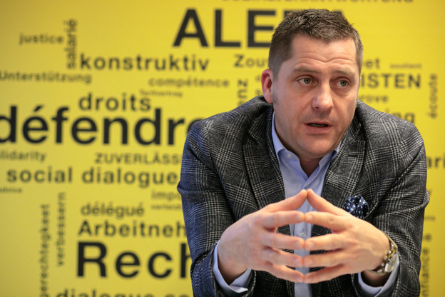 Le secrétaire de l’Aleba, Laurent Mertz, dont le syndicat est le principal dans le secteur des banques et assurances. (Photo: Matic Zorman/Archives Maison Moderne)