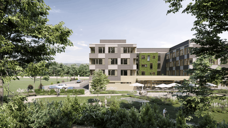 Un nouveau bâtiment respectant l’environnement . Crédit: AU21