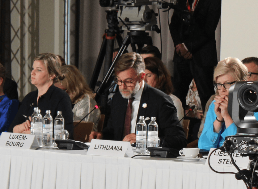Franz Fayot (LSAP) confirmed the grand duchy’s support of Ukraine’s reconstruction during the conference in Lugano. Photo: MAEE