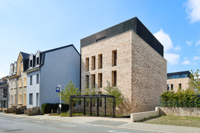 Le projet Les Charmes, développé par Bauer Group, se compose de deux immeubles en miroir autour d’un jardin commun. (Photo: Lukas Roth)
