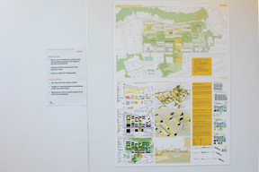 Panneau de présentation du projet intitulé "Gréngen Wunnquartier".  (Photo: Matic Zorman)