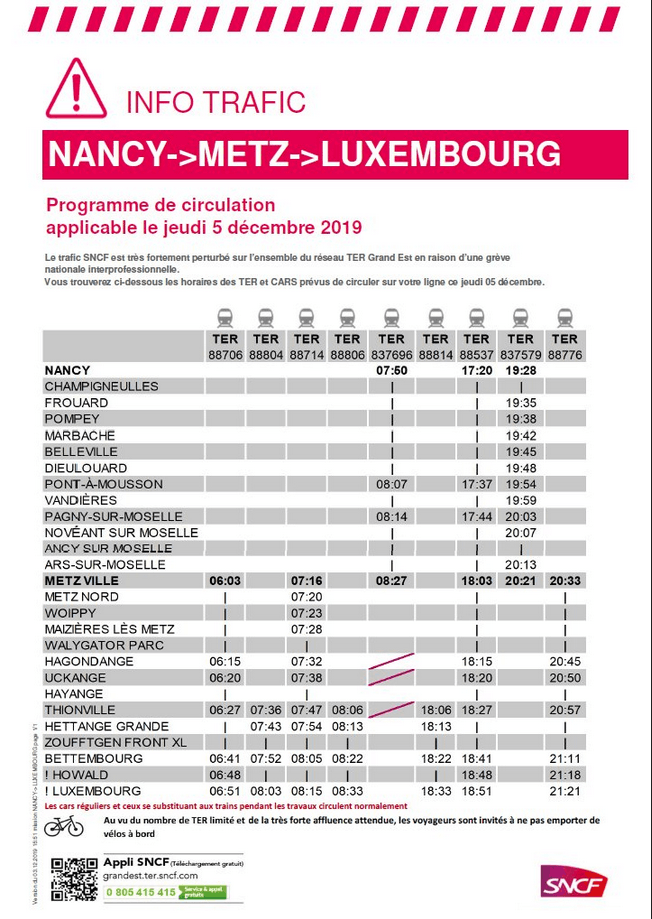 Très peu de trains circuleront jeudi. (Photo: SNCF)