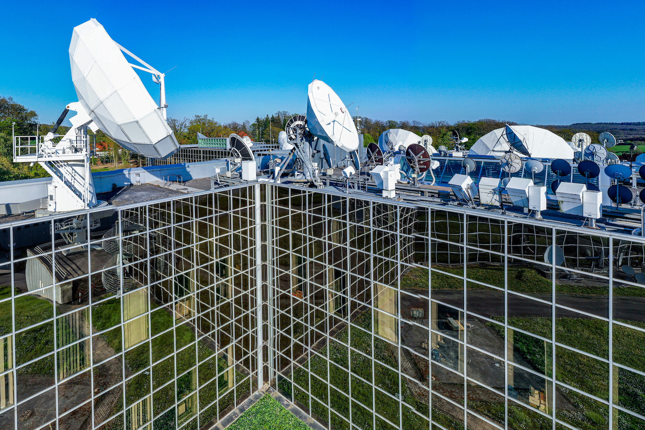 SES satellite dishes at the company’s headquarters in Betzdorf Photo: SES