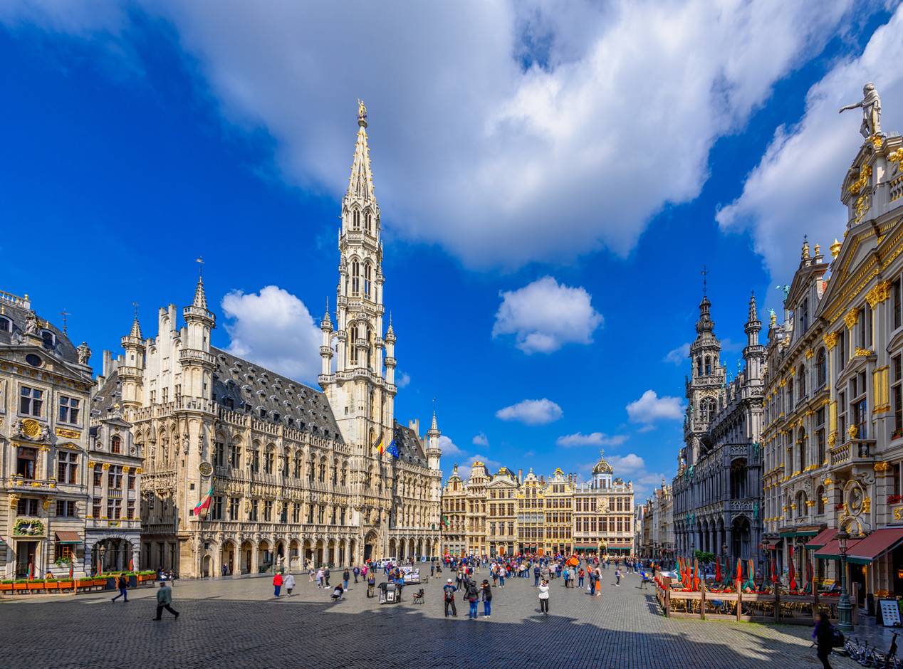 The Grand-Place (Grote Markt) with the town hall and Maison du Roi in Brussels, Belgium. Photo: Shutterstock