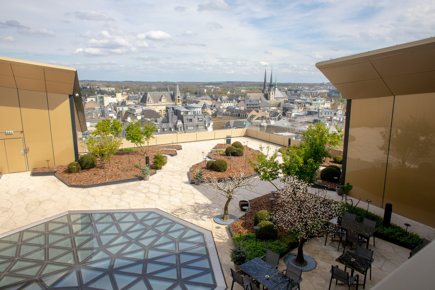 From the restaurant’s balcony, there’s a view over the rooftops of old town Luxembourg. Photo: Matic Zorman/Archives