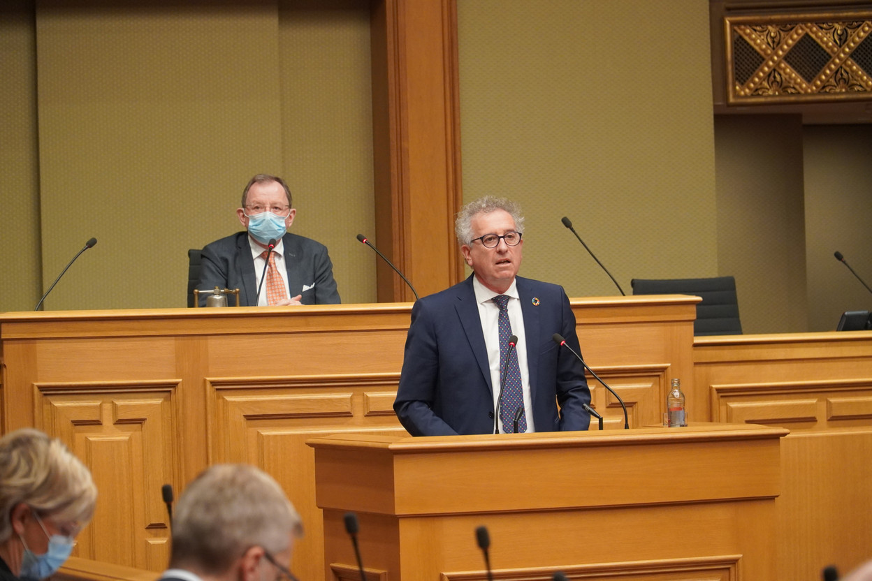 "This is my tenth and last budget presentation before handing over to Yuriko Backes at the beginning of next year," said finance minister Pierre Gramegna (DP). (Photo: Micael Borges/Chambre des députés)
