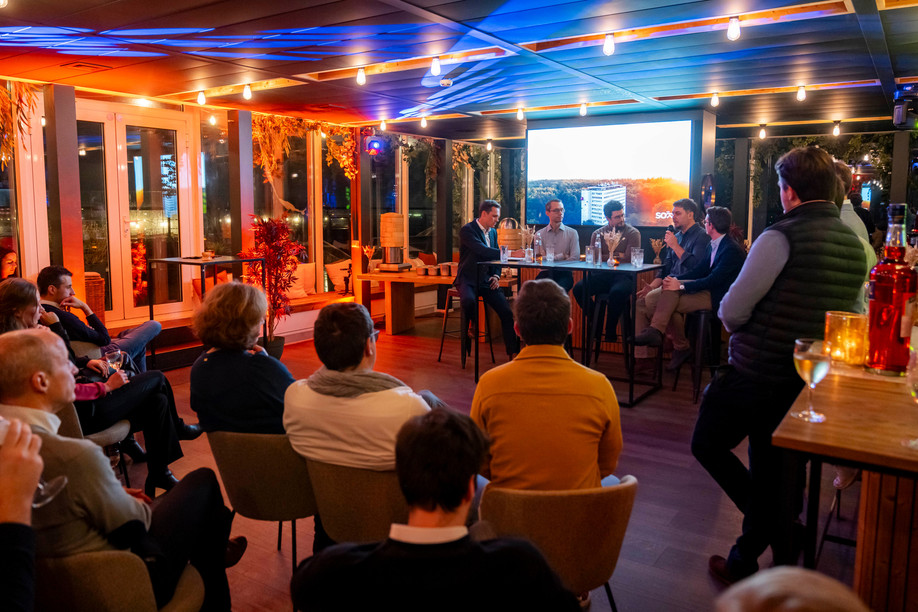 Our panel of four experts and moderator — Sebastien Biemans, Robin De Croon, Volodimir Olexiouk, Stefanos Monastiridis and Alexandre Masy (Photo: Quentin Elleboudt)