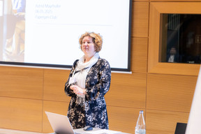 Astrid Mayrhofer (AM Consulting & Advisory) at the Paperjam Club’s Workshops Day, which took place at Neimënster Abbey on 6 May 2025. Photo: Matthieu Barbosa