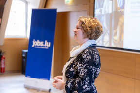 Astrid Mayrhofer (AM Consulting & Advisory) at the Paperjam Club’s Workshops Day, which took place at Neimënster Abbey on 6 May 2025. Photo: Matthieu Barbosa