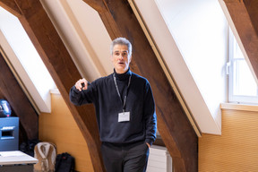 Lionel Cammarata (Luxinnovation) at the Paperjam Club’s Workshops Day, which took place at Neimënster Abbey on 6 May 2025. Photo: Matthieu Barbosa