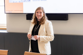 Cristelle Bretnacher at the Paperjam Club’s Workshops Day, which took place at Neimënster Abbey on 6 May 2025. Photo: Matthieu Barbosa