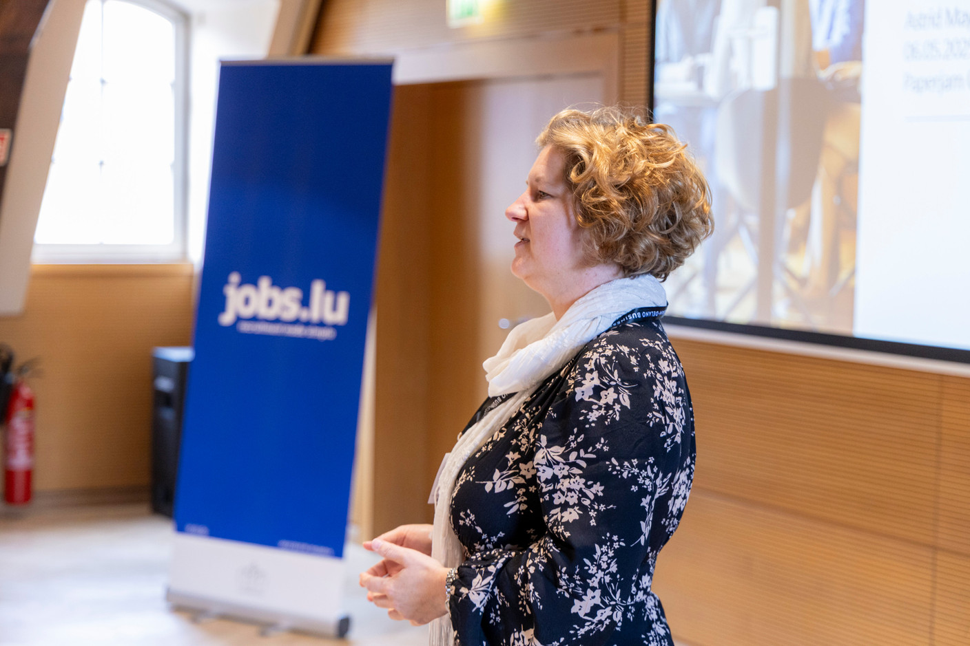 Astrid Mayrhofer (AM Consulting & Advisory) at the Paperjam Club’s Workshops Day, which took place at Neimënster Abbey on 6 May 2025. Photo: Matthieu Barbosa