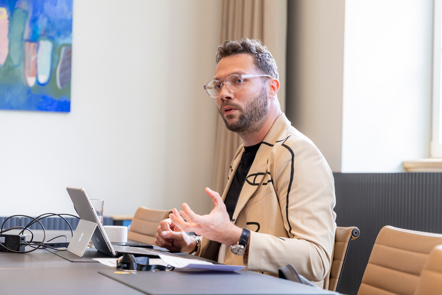 Johan Alessandroni (Thales Cyber Solutions Luxembourg) at the Paperjam Club’s Workshops Day, which took place at Neimënster Abbey on 6 May 2025. Photo: Matthieu Barbosa