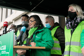 La secrétaire syndicale du LCGB, Céline Conter, a rappelé que la convention collective interdit les licenciements économiques. ((Photo: Matic Zorman/Maison Moderne))