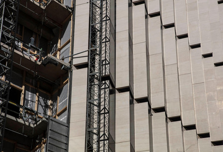 L’immeuble de bureaux de 10.400m² du complexe Royal-Hamilius accueillera une seule société pour commencer. (Photo: Jan Hanrion / archives / Maison Moderne)