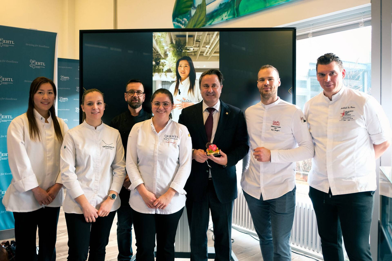 On 9 January 2025, the six pastry chefs had the opportunity to present their creations to Xavier Bettel (DP), deputy prime minister, minister for foreign affairs and foreign trade, minister for cooperation and humanitarian action. Photo: GIE Luxembourg @ Expo 2025 Osaka