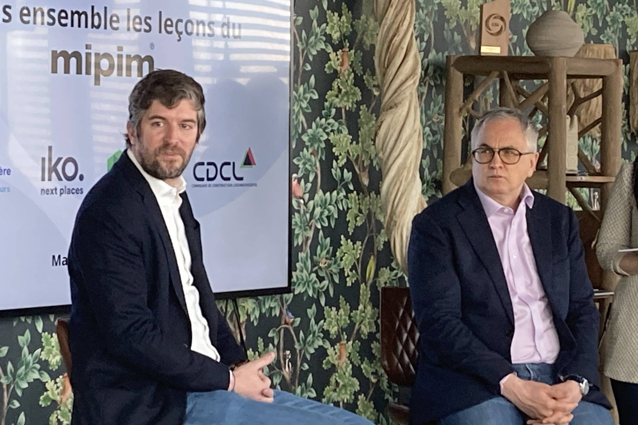 The meeting was initiated by the developers’ section of the real estate chamber, represented by chairman Max Didier and spokesman Jean-Paul Scheuren. Photo: Céline Coubray