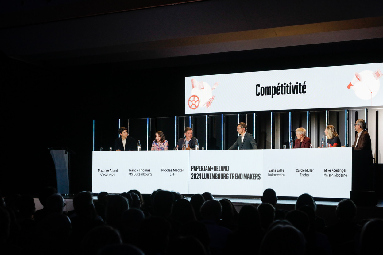 Questionnés par le head of programming de Maison Moderne, six «faiseurs de tendances» ont détaillé les thématiques qui marqueront 2024, entre innovation, durabilité et compétitivité. (Photo: Maison Moderne)