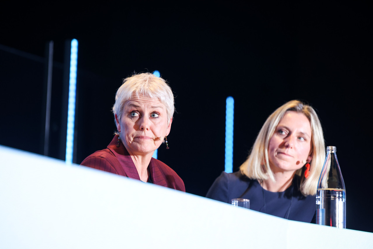 Compétitivité et innovation, deux mots d’ordre pour la CEO de Luxinnovation Sasha Baillie (à gauche) et la CEO de Fischer Carole Muller. (Photo: Maison Moderne)