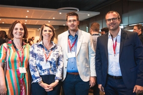 Murielle Fromont et Françoise Adam (ACF Fiduciaire Luxembourg), Tom Brahy and Etienne Piot (SD Worx) (Photo: Eva Krins/Maison Moderne)