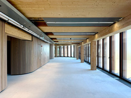 Wood is used extensively in the interior fittings. Photo: Metaform Architects