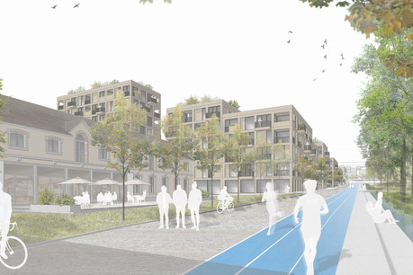 Le projet «SmartQ» présente un parc au cœur du nouveau site. (Illustration: Architecture + Aménagement)