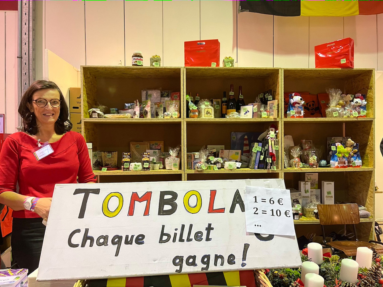 Everyone was a winner in the Belgian stand’s tombola Delano.lu