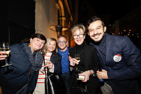 Francis Gasparotto (Maison Moderne), centre; Saad Reffali (Orange), on right. Photo: Marie Russillo/Maison Moderne