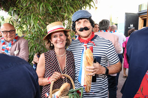 Sandrine Lapointe (Luxrelo) and Stephane Compain (Luxrelo), seen during zee Delano summer party, 13 July 2023. Photo: Marie Russillo/Maison Moderne