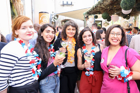 Attendees are seen during the Delano summer party, 13 July 2023. Photo: Marie Russillo/Maison Moderne