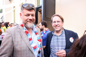 Bogdan Banice (Banice Architectes), on left. Photo: Marie Russillo/Maison Moderne
