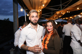 Attendees are seen during the Delano summer party, 13 July 2023. Photo: Marie Russillo/Maison Moderne