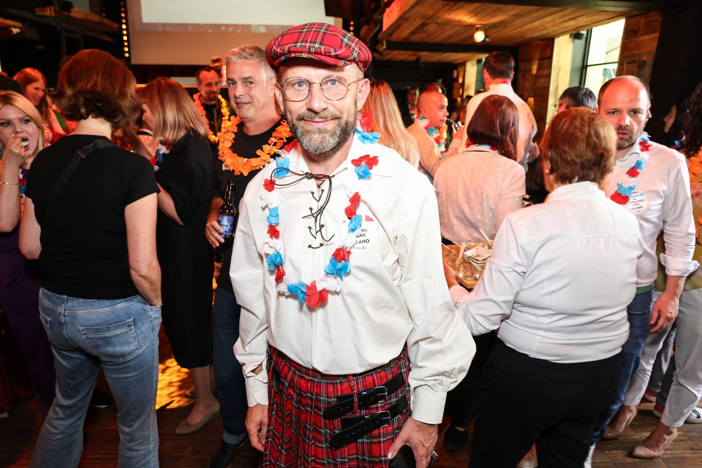 Attendees are seen during the Delano summer party, 13 July 2023. Photo: Marie Russillo/Maison Moderne