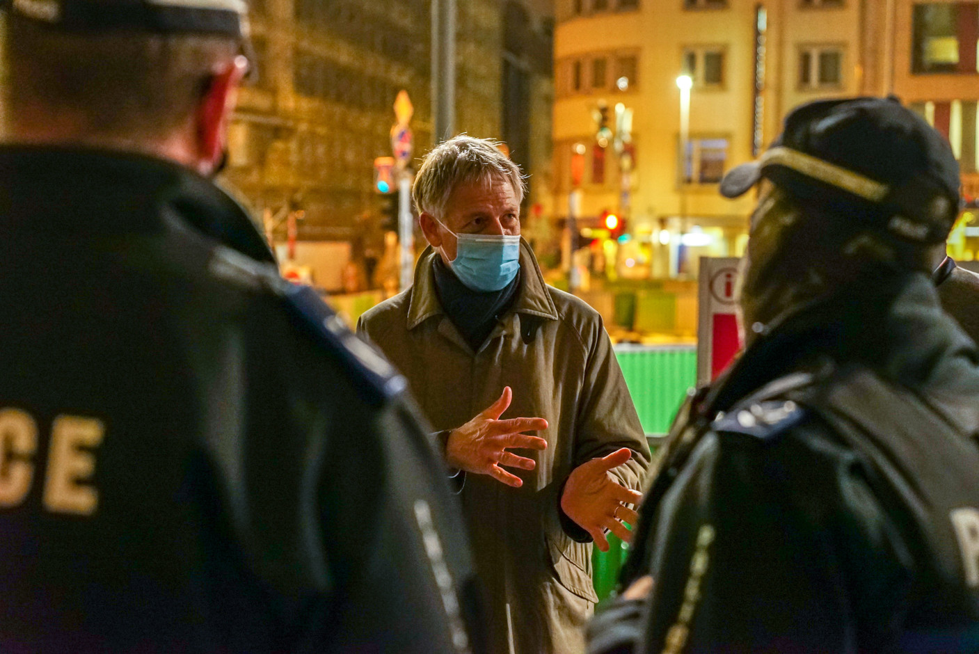 Henri Kox a pu échanger avec les policiers de la capitale. (Photo: DG-DCOM)