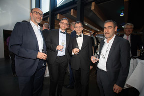 Tom Goerens (BCEE), Michel Lanners (LU-CIX), Marc Funck (SIX Payment Services) et Michel Mergen (BCEE) ((Photo: Nader Ghavami))