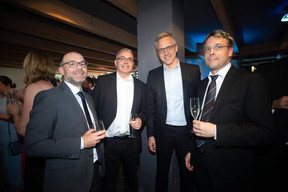 Tom Kettels (Infrachain), Carlo Richartz (POST Technologies), Gaston Schmit (Ministère de la Digitalisation) et Eric Kreier (SMC) ((Photo: Nader Ghavami))