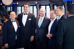 Marco Houwen (Lu-Cix), David Zimmer (Inexio), Jean-Marie Spaus (ministère de l’Économie), Edouard Wangen (LuxConnect) et Claude Demuth (Lu-Cix). ((Photo: Nader Ghavami))