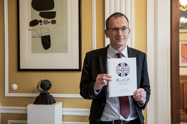 Soirée de lancement #LuxUKLinks 22.10.2020 / John Marshall (Ambassadeur du Royaume-Uni au Luxembourg) Jan Hanrion / Maison Moderne Publishing SA