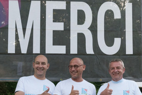 Au centre, Vincent Bechet (Inowai), faisait partie des organisateurs de la course ((Photo: Jean-Jacques Marais))