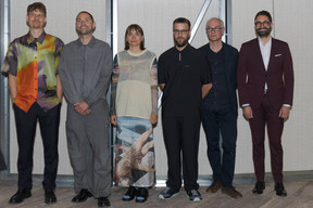 L to r: Ludwig Berger, Valentin Bansac, Alice Loumeau, Mike Fritsch, Peter Szendy and Eric Thill. Photo: Kultur | LX, Riccardo Banfi
